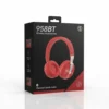 958BT Wireless Headphones product packaging: black box displays red over-ear Bluetooth headphones with silver accents, glowing earcup.