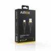 Airox CB-10 USB-A to C Fast Charging cable retail packaging box, black with yellow details.