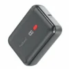 Dark grey Audionic Tesla T10 10000mAh power bank with digital display showing '100', red button, and Type-C port.
