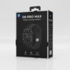 Black i10 PRO MAX Series 9 Smart Watch retail packaging showing watch image, Bluetooth, heart rate monitor, water resistant features.