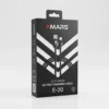 Black Mars Elite Series E-20 QC Fast Charging Cable retail packaging showing braided USB-A to Lightning cable graphic.